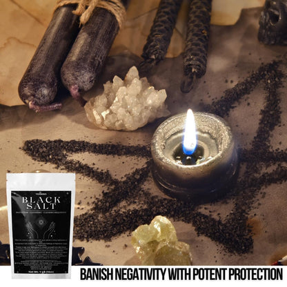 Yerbero Black Salt for Protection 2oz (56g) - Sal Negra - Essential Wiccan & Witchcraft Supplies for Rituals, Spells, and Purification Avelisse
