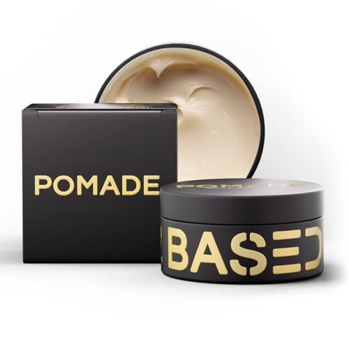 BASED Pomade for Men - Medium Hold, Natural Shine, Hydrating & Nourishing Hair Pomade (3 oz) Avelisse