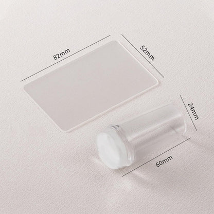 French Tip Nail Stamper Kit – Silicone Jelly Nail Art Stamper with Scraper, Reusable Tear-Resistant Tool for Perfect French Manicure at Home