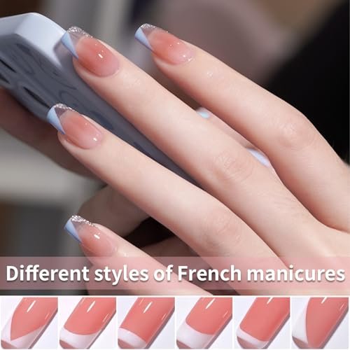 French Tip Nail Stamper Kit – Silicone Jelly Nail Art Stamper with Scraper, Reusable Tear-Resistant Tool for Perfect French Manicure at Home - görsel 10