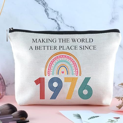 50th Birthday Makeup Bag - TOBYOVU Cosmetic Pouch for Women Turning Fifty - Gift for Her Avelisse