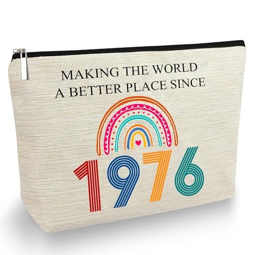 50th Birthday Makeup Bag - TOBYOVU Cosmetic Pouch for Women Turning Fifty - Gift for Her Avelisse