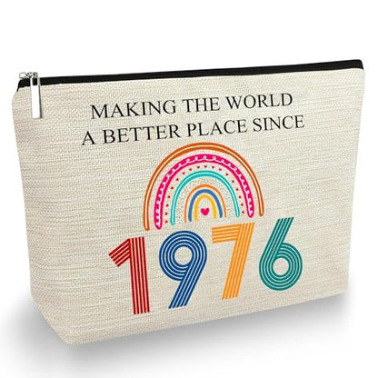 50th Birthday Makeup Bag - TOBYOVU Cosmetic Pouch for Women Turning Fifty - Gift for Her Avelisse