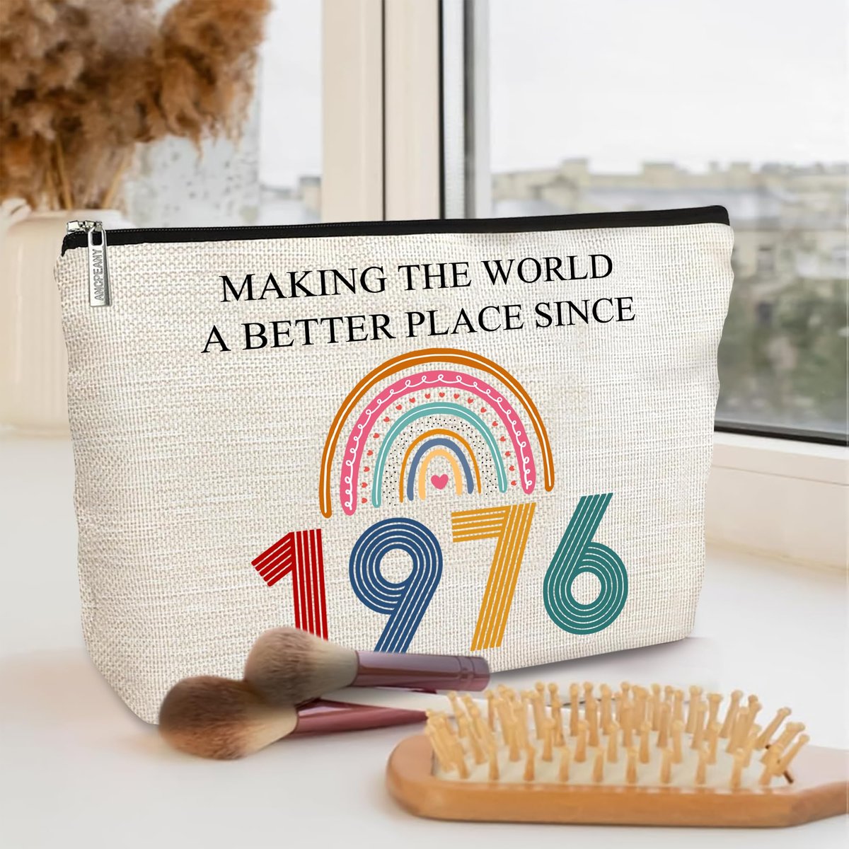 50th Birthday Makeup Bag - TOBYOVU Cosmetic Pouch for Women Turning Fifty - Gift for Her Avelisse