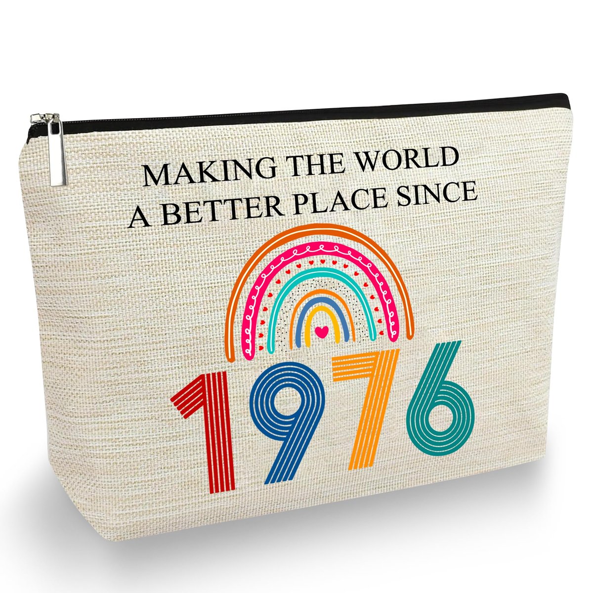 50th Birthday Makeup Bag - TOBYOVU Cosmetic Pouch for Women Turning Fifty - Gift for Her Avelisse