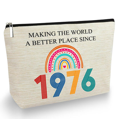 50th Birthday Makeup Bag - TOBYOVU Cosmetic Pouch for Women Turning Fifty - Gift for Her Avelisse