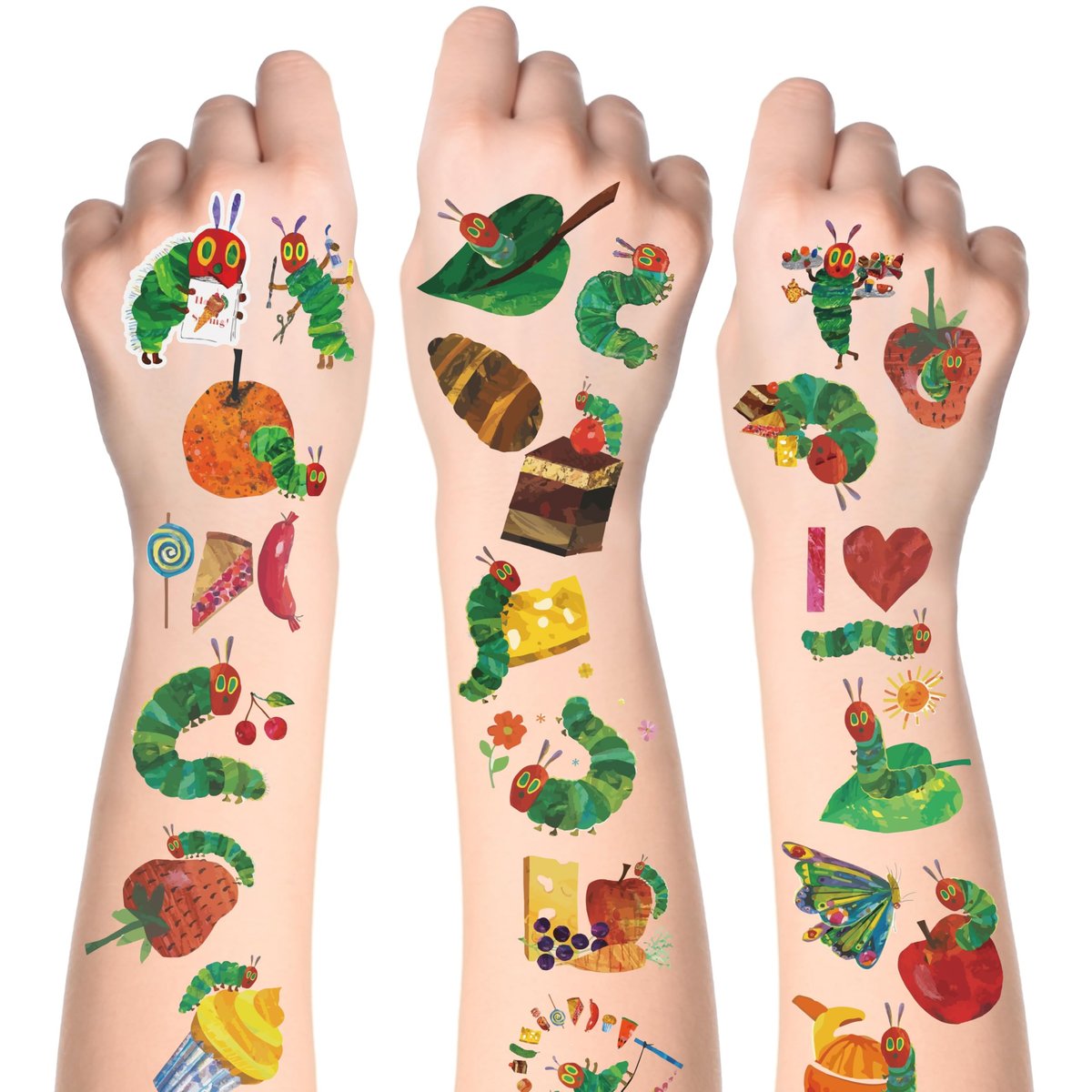 Andi Cppss Hungry Insects Temporary Tattoo - 144PCS Kids Temporary Tattoos for Party Supplies, Insect Theme Tattoo Stickers for Kids, Cute Animal Tattoos for Classroom Reward, Birthday Party, Event Decor Avelisse