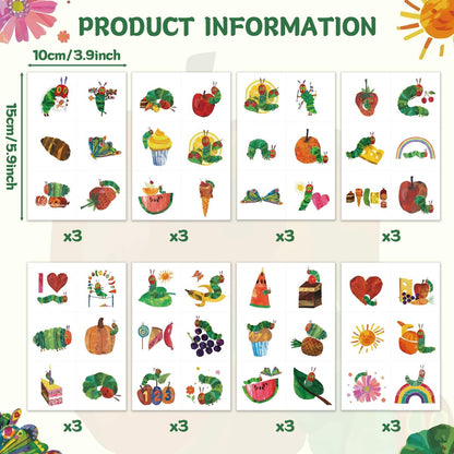 Andi Cppss Hungry Insects Temporary Tattoo - 144PCS Kids Temporary Tattoos for Party Supplies, Insect Theme Tattoo Stickers for Kids, Cute Animal Tattoos for Classroom Reward, Birthday Party, Event Decor Avelisse