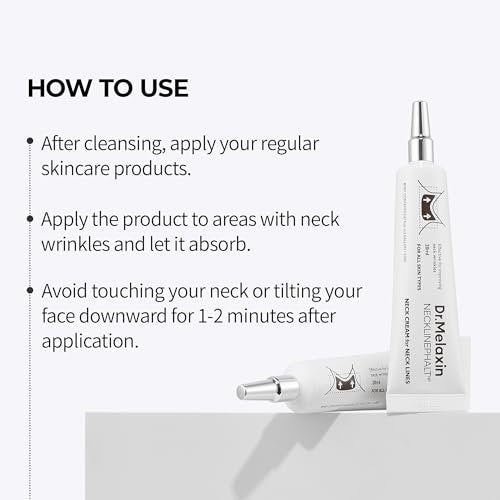 Dr.Melaxin Necklinephalt Spicule Neck Cream – Microneedle Firming & Lifting Treatment for Turkey Neck & Sagging Skin, Peptides for Wrinkle Care & Skin Tightening, Korean Skincare 1.69 fl.oz Avelisse