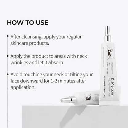 Dr.Melaxin Necklinephalt Spicule Neck Cream – Microneedle Firming & Lifting Treatment for Turkey Neck & Sagging Skin, Peptides for Wrinkle Care & Skin Tightening, Korean Skincare 1.69 fl.oz Avelisse