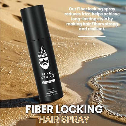 Hair Fiber Locking Spray with Sea Salt & Keratin – Long-Lasting Hold for Hair Fibers | THE MAN KIT Replenishment Avelisse