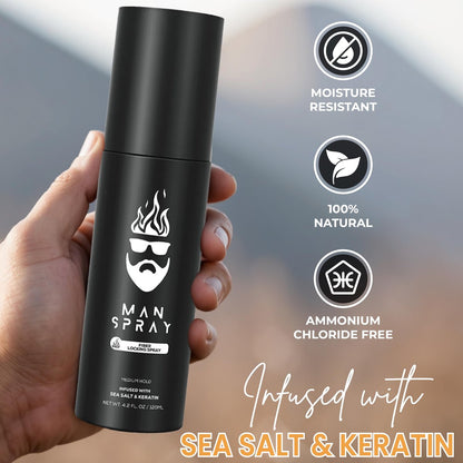 Hair Fiber Locking Spray with Sea Salt & Keratin – Long-Lasting Hold for Hair Fibers | THE MAN KIT Replenishment Avelisse