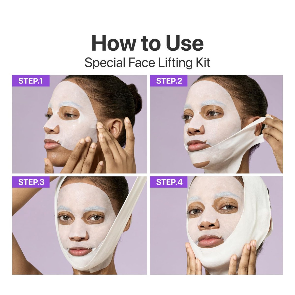 numbuzin No.9+ NAD+ BIO Lifting Full Face Mask – Peptide & Collagen Two-Piece Firming Mask for Smooth, Defined-Looking Skin, 4 Sheets + Lifting Band - görsel 14