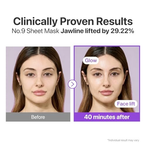 numbuzin No.9+ NAD+ BIO Lifting Full Face Mask – Peptide & Collagen Two-Piece Firming Mask for Smooth, Defined-Looking Skin, 4 Sheets + Lifting Band - görsel 5