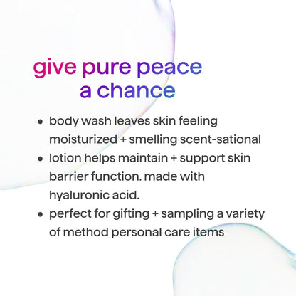 Method Body Wash (18oz) and Lotion (14oz) Gift Set, Pure Peace Avelisse
