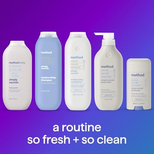 Method Simply Nourish Body Wash & Hair Care Gift Set – 3 Pack, 15.17 Fl Oz Each Avelisse