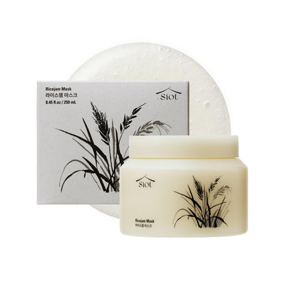 SIOT Rice Jam Mask 8.45 oz – Korean Icheon Rice Face & Body Mask for Deep Cleansing, Hydrating & Radiant Skin