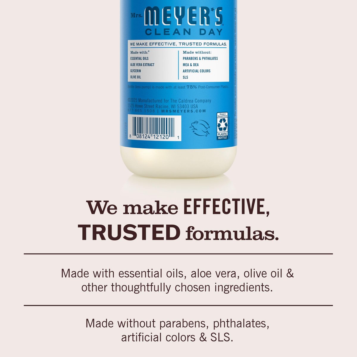 Mrs. Meyer's Clean Day Hand Soap, Blueberry Scent, 12.5 fl oz - Gentle & Effective Hand Wash - görsel 7