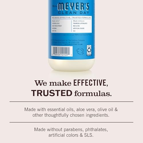 Mrs. Meyer's Clean Day Hand Soap, Blueberry Scent, 12.5 fl oz - Gentle & Effective Hand Wash - görsel 8
