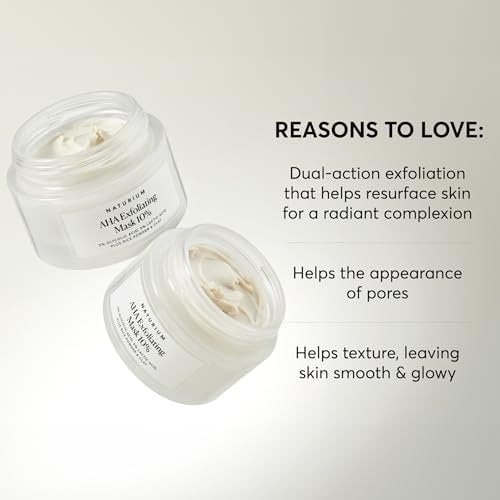 Naturium AHA Exfoliating Mask 10% – Glycolic & Lactic Acids for Radiant, Resurfaced Skin – Vegan & Cruelty-Free – 1.7 oz Avelisse