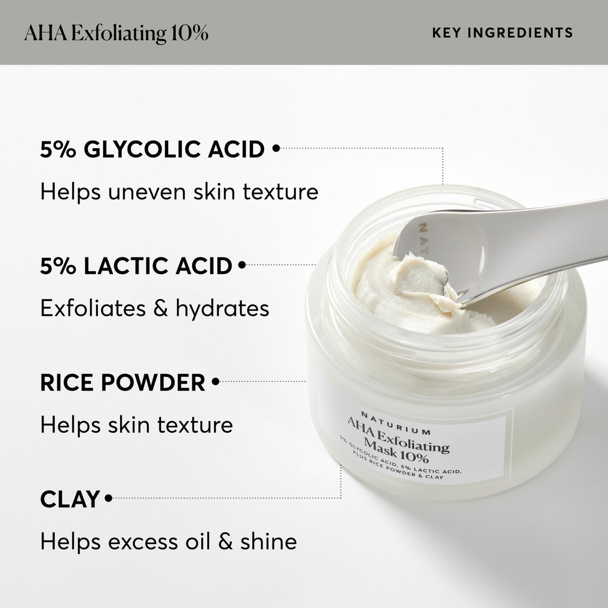 Naturium AHA Exfoliating Mask 10% – Glycolic & Lactic Acids for Radiant, Resurfaced Skin – Vegan & Cruelty-Free – 1.7 oz Avelisse