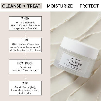 Naturium AHA Exfoliating Mask 10% – Glycolic & Lactic Acids for Radiant, Resurfaced Skin – Vegan & Cruelty-Free – 1.7 oz Avelisse