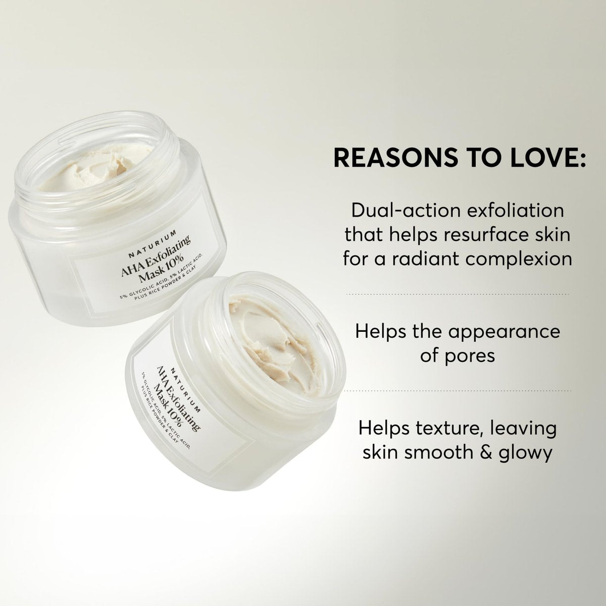 Naturium AHA Exfoliating Mask 10% – Glycolic & Lactic Acids for Radiant, Resurfaced Skin – Vegan & Cruelty-Free – 1.7 oz Avelisse