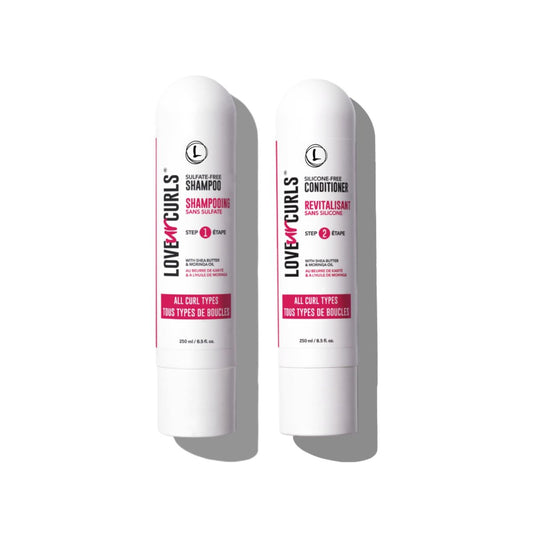 Love Ur Curls Shampoo and Conditioner Set - Moisturizing & Scalp Cleansing for Curly, Wavy, Kinky, or Coily Hair - Vegan & Silicone Free - 17 oz Each Avelisse