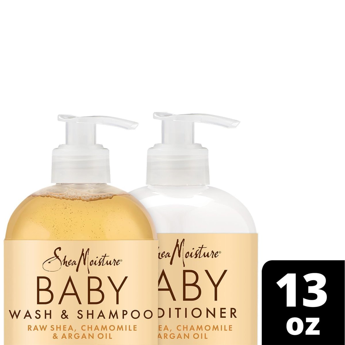 SheaMoisture Baby Essentials Body Wash & Shampoo + Curls & Coils Conditioner & Detangler with Raw Shea, Chamomile & Argan Oil, Pediatrician-Tested, Hypoallergenic, Tear-Free, 13 oz Each - görsel 13