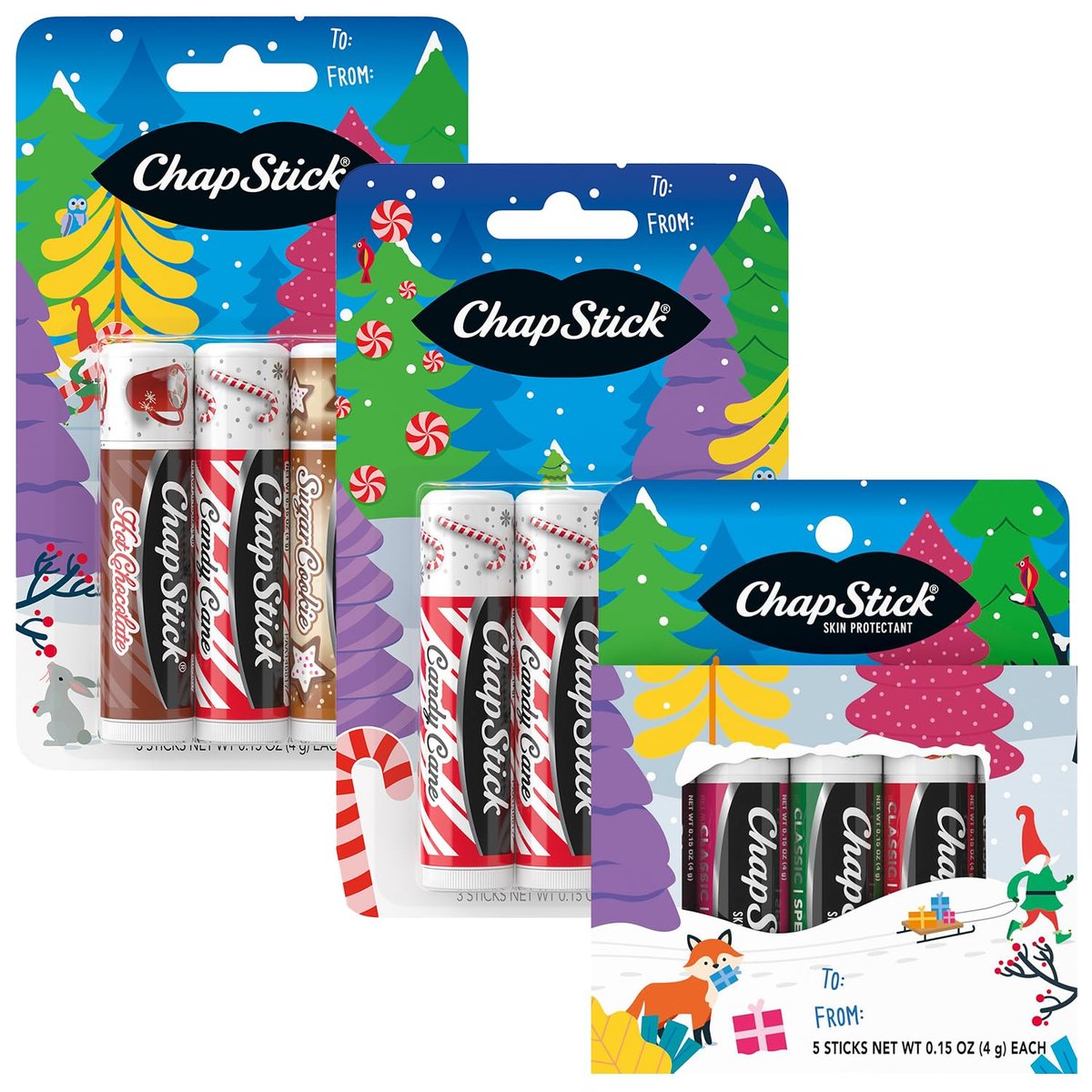 ChapStick Lip Balm Variety 11-Pack, Moisturizing Care, 0.15 Oz Each - görsel 1