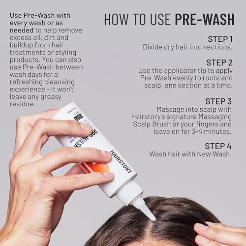 Hairstory Pre-Wash – Prebiotic Micellar Scalp Rinse for Deep Clean, Removes Buildup and Oil, Balances Scalp Microbiome, Detergent Free, All Hair Types, 4 Fl Oz Avelisse