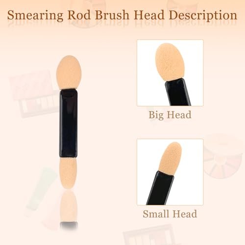 120-Pack Disposable Eyeshadow Applicators with Organizer – Double-Sided Sponge Brushes for Precise Makeup Application - görsel 6