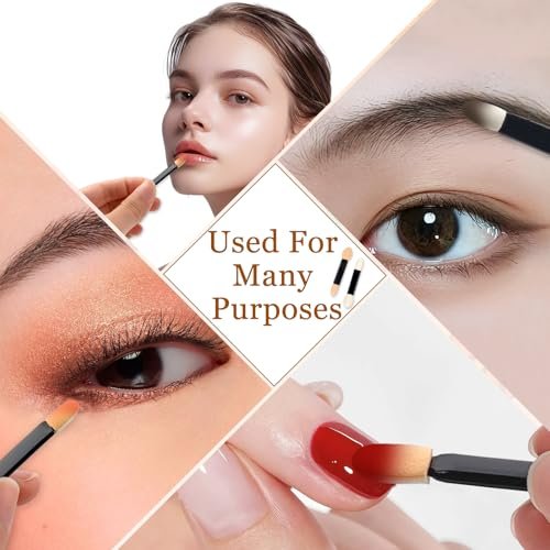 120-Pack Disposable Eyeshadow Applicators with Organizer – Double-Sided Sponge Brushes for Precise Makeup Application - görsel 10