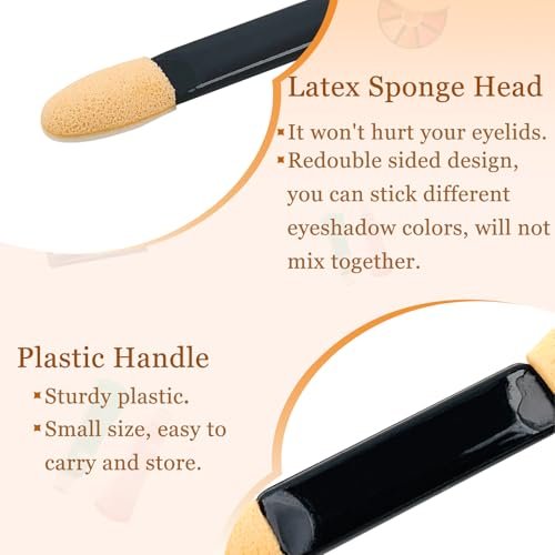 120-Pack Disposable Eyeshadow Applicators with Organizer – Double-Sided Sponge Brushes for Precise Makeup Application - görsel 8