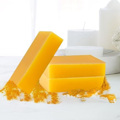 3-Pack Lemon Turmeric Soap Bars for Face and Body – Natural Turmeric Extract, Gentle & Effective Cleansing