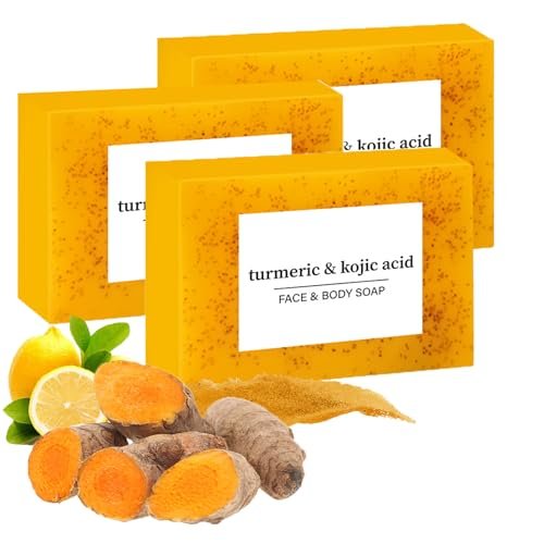 3-Pack Lemon Turmeric Soap Bars for Face and Body – Natural Turmeric Extract, Gentle & Effective Cleansing - görsel 2