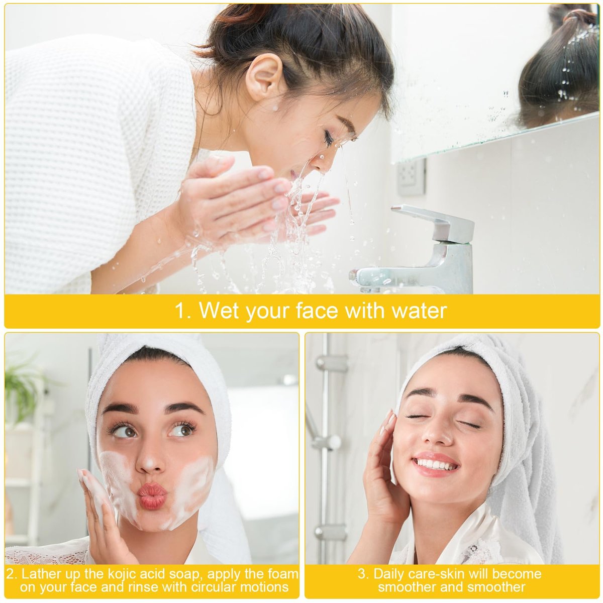 3-Pack Lemon Turmeric Soap Bars for Face and Body – Natural Turmeric Extract, Gentle & Effective Cleansing - görsel 7