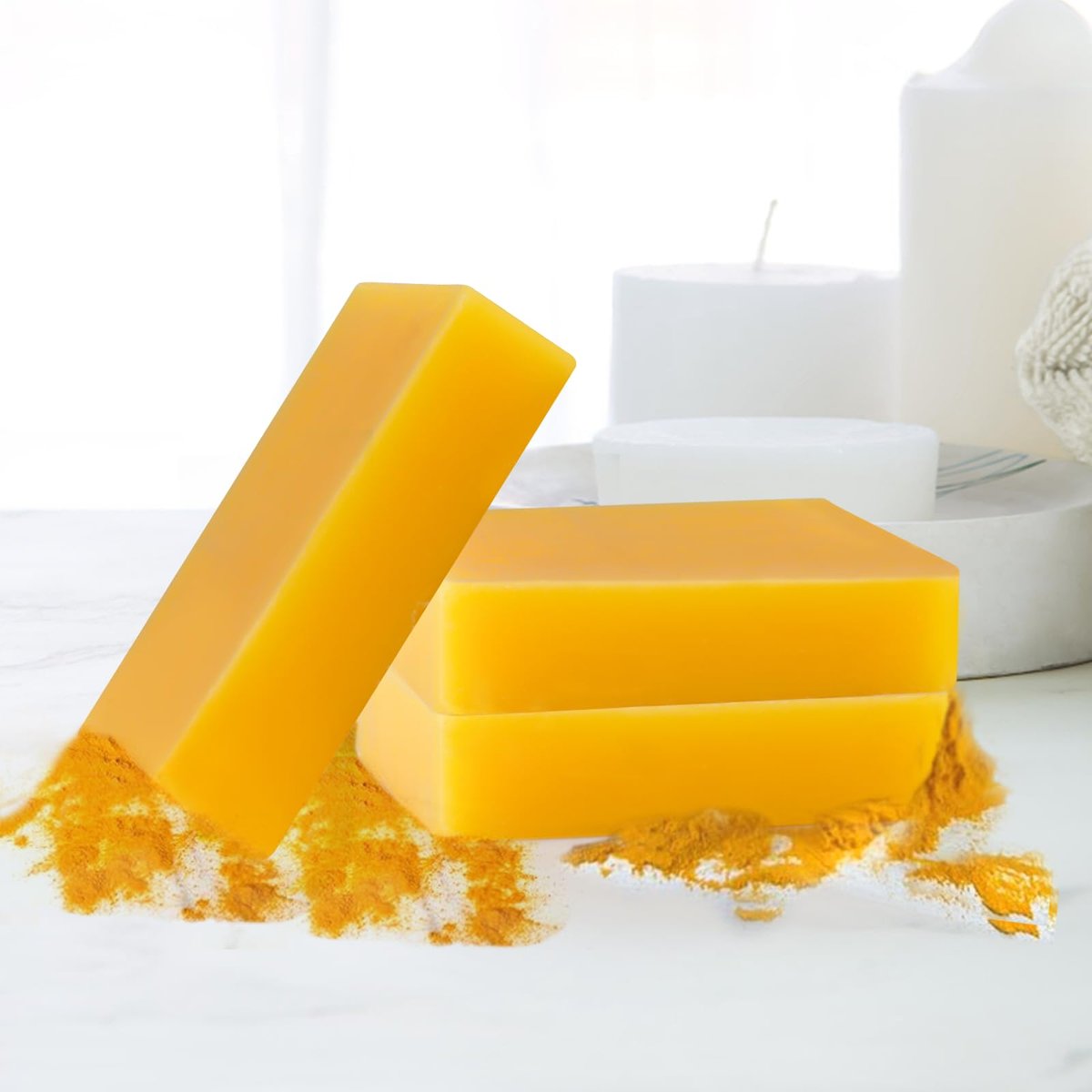 3-Pack Lemon Turmeric Soap Bars for Face and Body – Natural Turmeric Extract, Gentle & Effective Cleansing - görsel 5