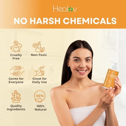 Kojic Acid Lotion – Skin Brightening Body Lotion for Age Spots, Hyperpigmentation, Intimate Areas – Dark Spot Remover, Reduces Acne, Scars and Evens Tone – Healov