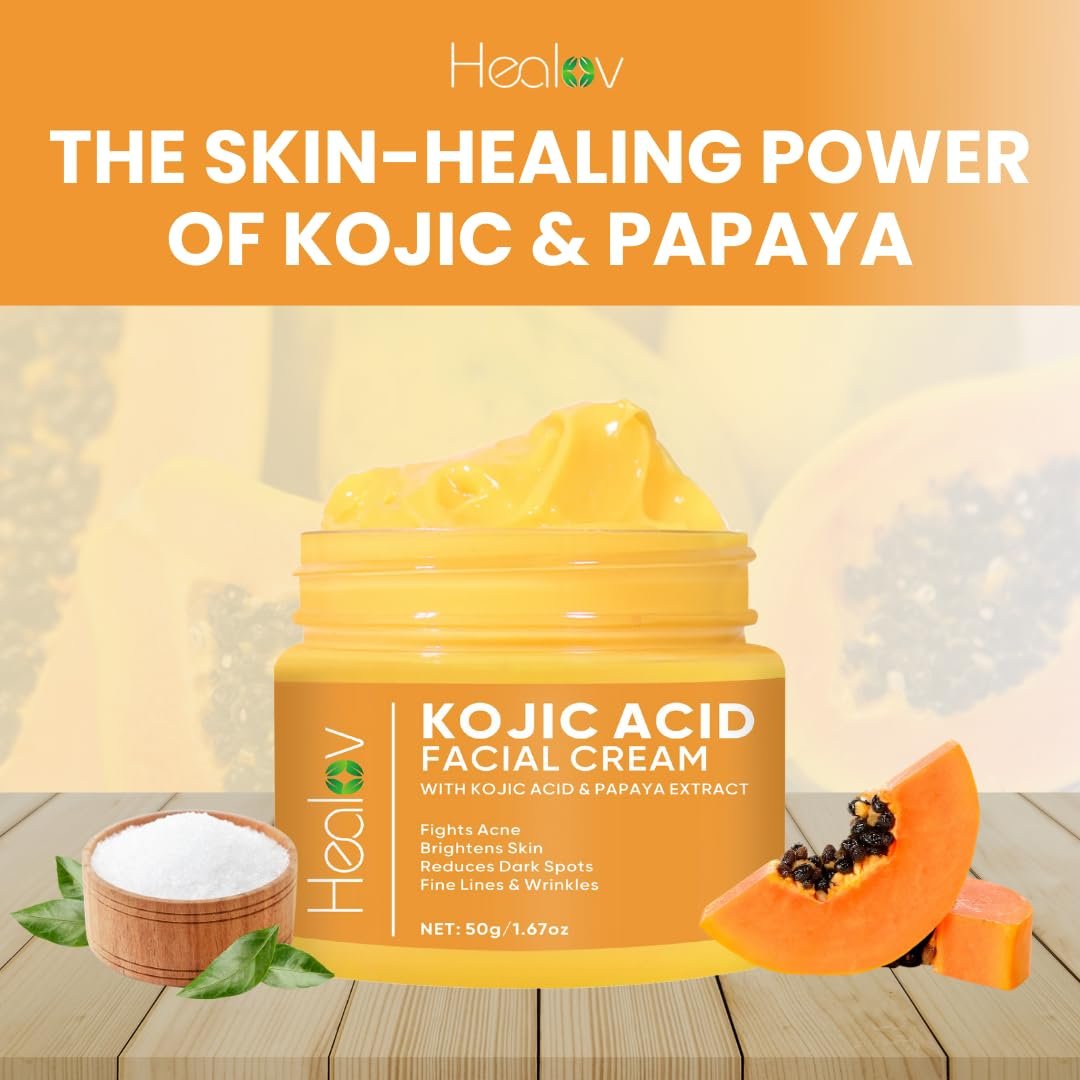 Kojic Acid Cream – Skin Brightening Cream for Age Spots, Hyperpigmentation, and Dark Spots – Glowing Skin Lotion - görsel 3