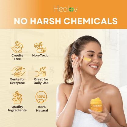 Kojic Acid Cream – Skin Brightening Cream for Age Spots, Hyperpigmentation, and Dark Spots – Glowing Skin Lotion