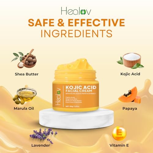 Kojic Acid Cream – Skin Brightening Cream for Age Spots, Hyperpigmentation, and Dark Spots – Glowing Skin Lotion - görsel 12