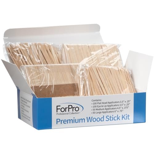 ForPro Premium Wood Stick 300 Pcs Kit - Non-Sterile Assorted Hair Removal Waxing Applicators for Face & Body - görsel 6