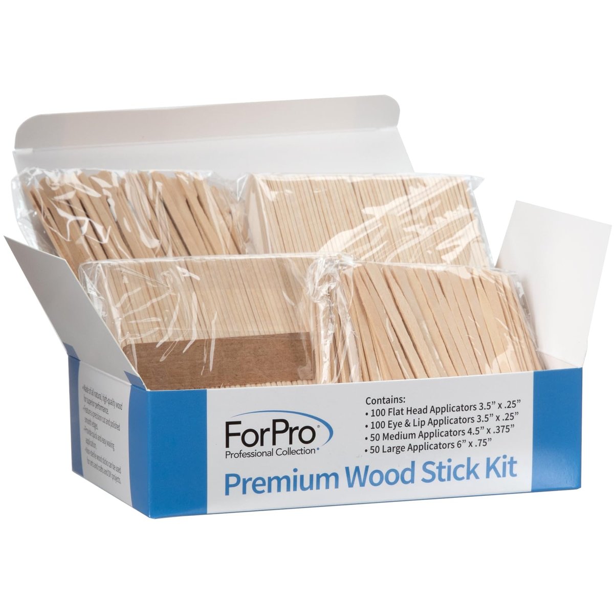 ForPro Premium Wood Stick 300 Pcs Kit - Non-Sterile Assorted Hair Removal Waxing Applicators for Face & Body - görsel 5