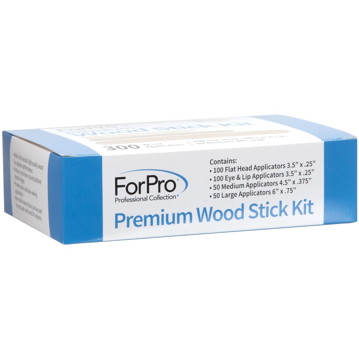 ForPro Premium Wood Stick 300 Pcs Kit - Non-Sterile Assorted Hair Removal Waxing Applicators for Face & Body - görsel 3