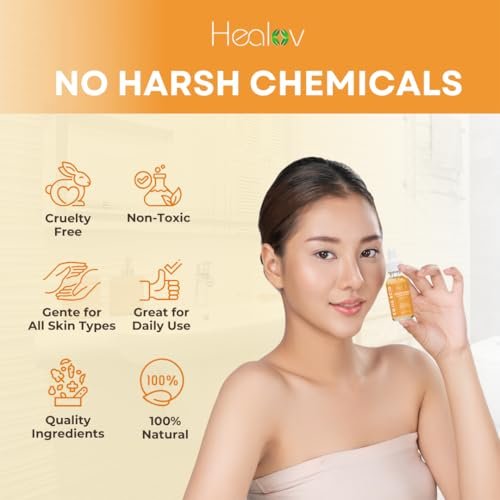 Healov Kojic Acid Serum – Dark Spot Remover for Face & Body – Skin Brightening Serum for Hyperpigmentation, Acne Scars, and Uneven Skin Tone – 1 oz - görsel 9
