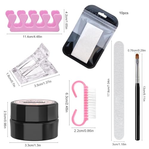 Nail Repair Kit for Split Natural Nail - Broken Nail Repair with Magical Silk Nail Wrap, Quick Building Solid Nail Glue Gel, Nail File - Nail Repair Kit with Shape Clip Nail Art Accessories Avelisse