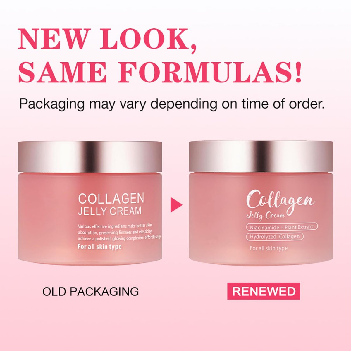 LOYOTICE Collagen Jelly Cream with Niacinamide & Freeze Dried Hydrolyzed Collagen - Boosts Elasticity & Hydration, Reduces Fine Lines & Dullness, Glowy Skin Moisturizer (3.38 fl oz) - görsel 3