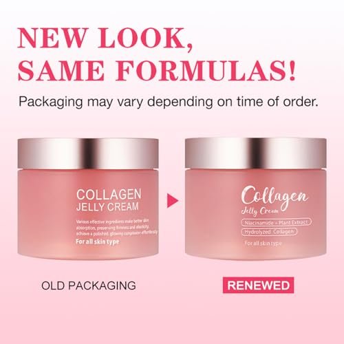 LOYOTICE Collagen Jelly Cream with Niacinamide & Freeze Dried Hydrolyzed Collagen - Boosts Elasticity & Hydration, Reduces Fine Lines & Dullness, Glowy Skin Moisturizer (3.38 fl oz) - görsel 4