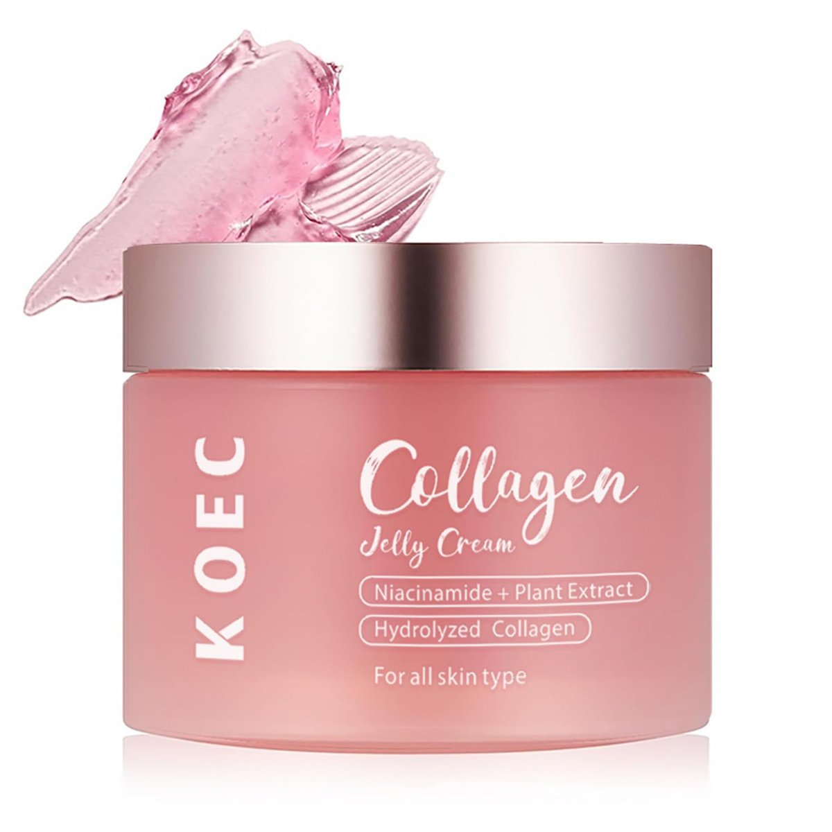 LOYOTICE Collagen Jelly Cream with Niacinamide & Freeze Dried Hydrolyzed Collagen - Boosts Elasticity & Hydration, Reduces Fine Lines & Dullness, Glowy Skin Moisturizer (3.38 fl oz) - görsel 1